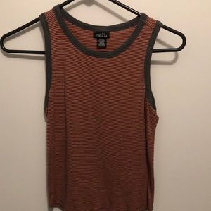 Orange striped tank top